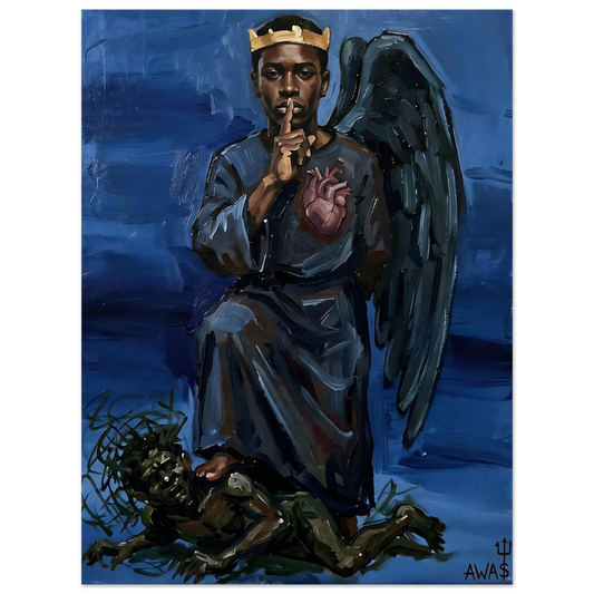The Silent Throne wall art print, Black royalty throne art — AWA$ Signature Series