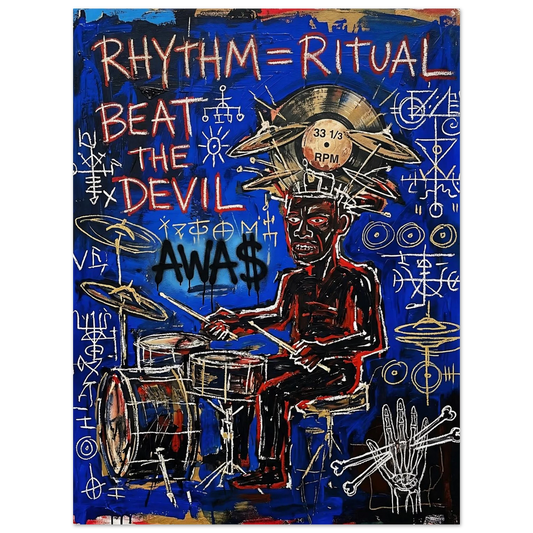 Rhythm = Ritual wall art poster, music as sacred practice — AWA$ Signature Series