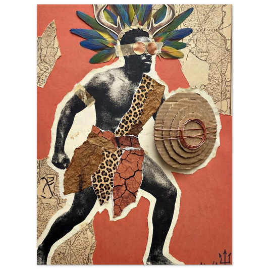 Dark Forest Shaman wall art print, Black shaman portrait — AWA$ Signature Series