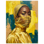 The Citrine Mystic | Premium Print | Afro-Luxe Abstract Portrait | AWA$ Collection