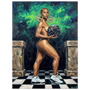 THE PILLARS | Vintage Oil Impasto Premium Art Print