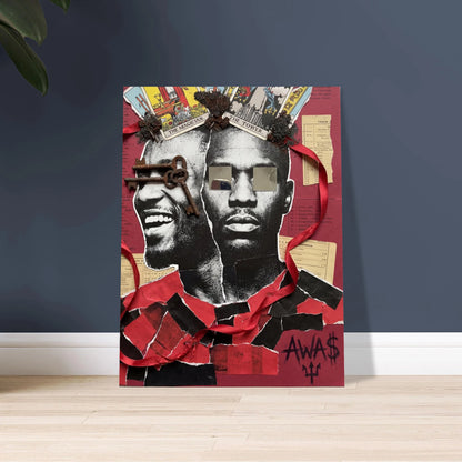 Exu of the Crossroads — two-faced divinity assemblage art — Digital Rouge X