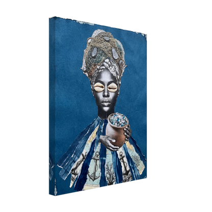 Yemayá Ocean Goddess — Orisha canvas art print by AWA$, Digital Rouge X