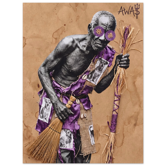 Babalüayé the Elder Guardian wall art, Orisha of healing — AWA$ Signature Series